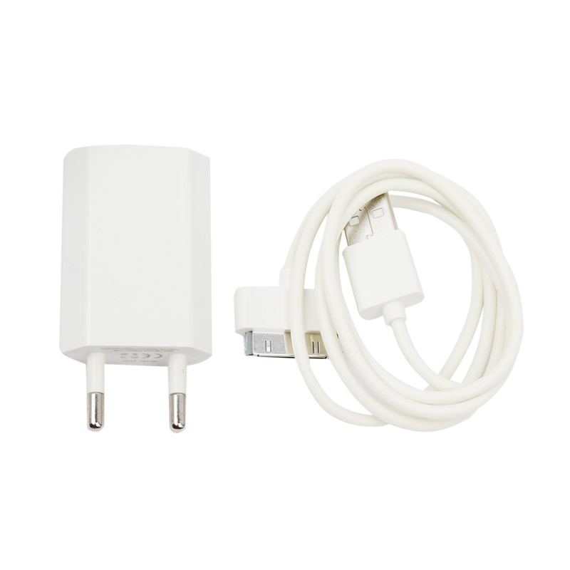 شارژر دیواری iPhone 4 پک شیشه ای + کابل آیفونی - 7