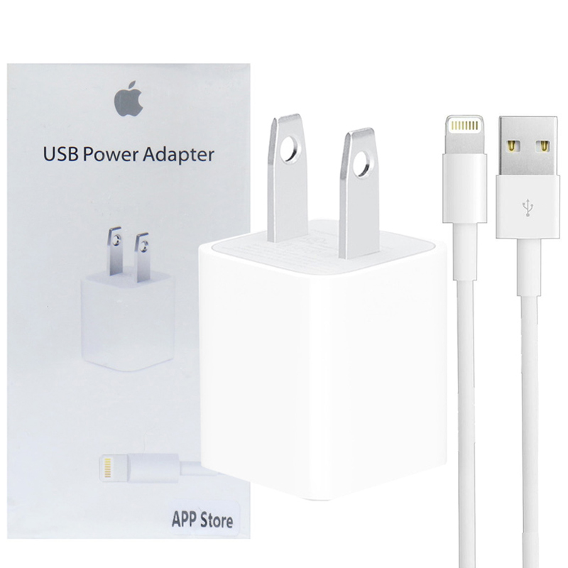 شارژر دیواری iPhone APP Store MB707ZM 1A + کابل آیفونی