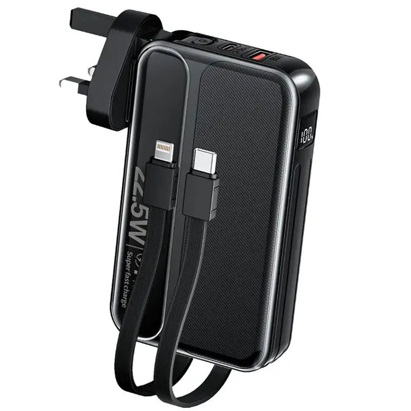 شارژر دیواری و پاور بانک فست شارژ گرین لاین Charge Mate GL-PBX5 PD QC 22.5W ظرفیت 10000 میلی آمپر ساعت - 2