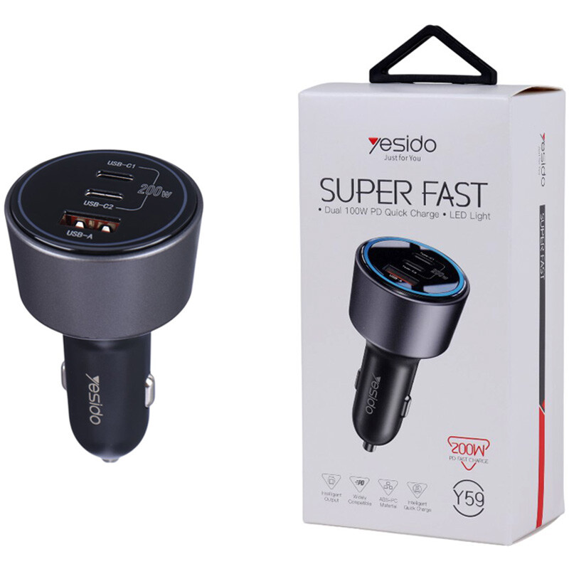 شارژر فندکی 200 وات یسیدو Y59