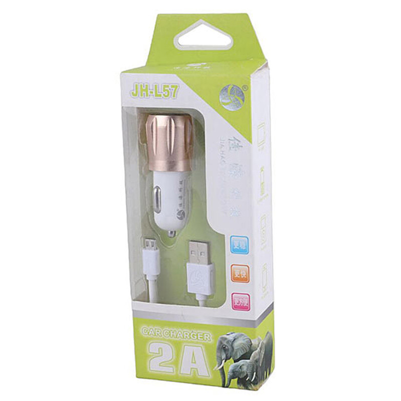 شارژر فندکی 10.5 وات Jia Hao JH-L57 ADC-21-1 + کابل میکرو یو اس بی - 7