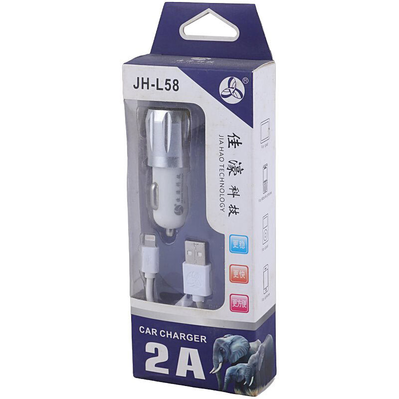 شارژر فندکی 10.5 وات Jia Hao JH-L58 ADC-21-1 + کابل آیفونی - 8