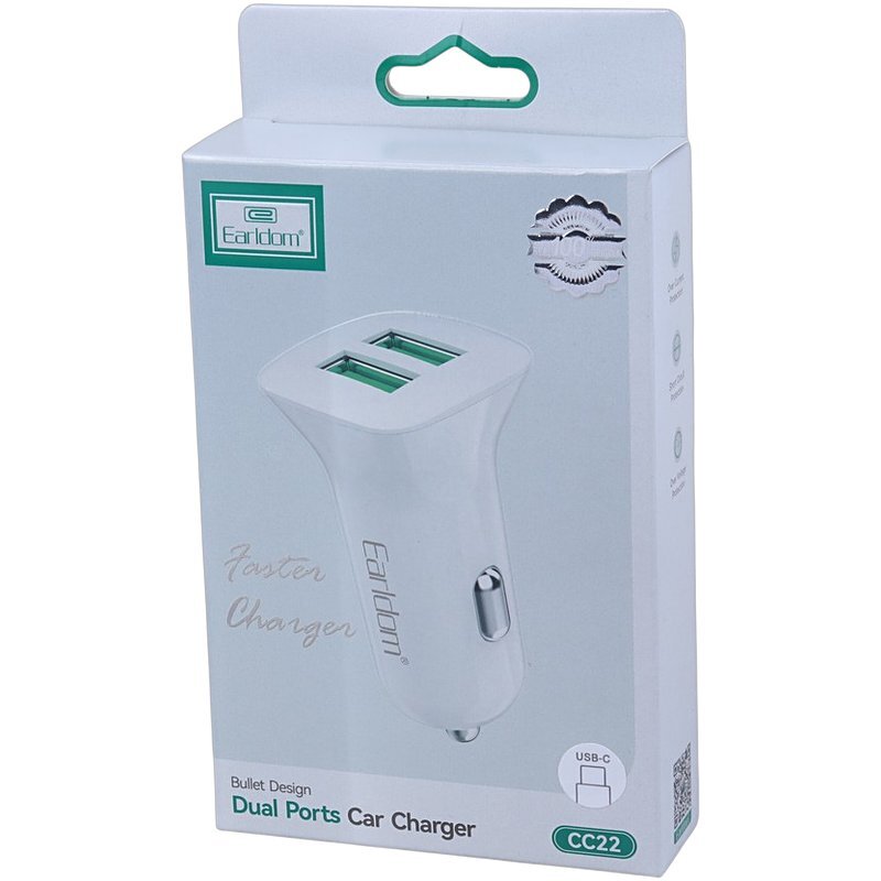 شارژر فندکی 12 وات ارلدام ES-CC22 + کابل تایپ سی - 7