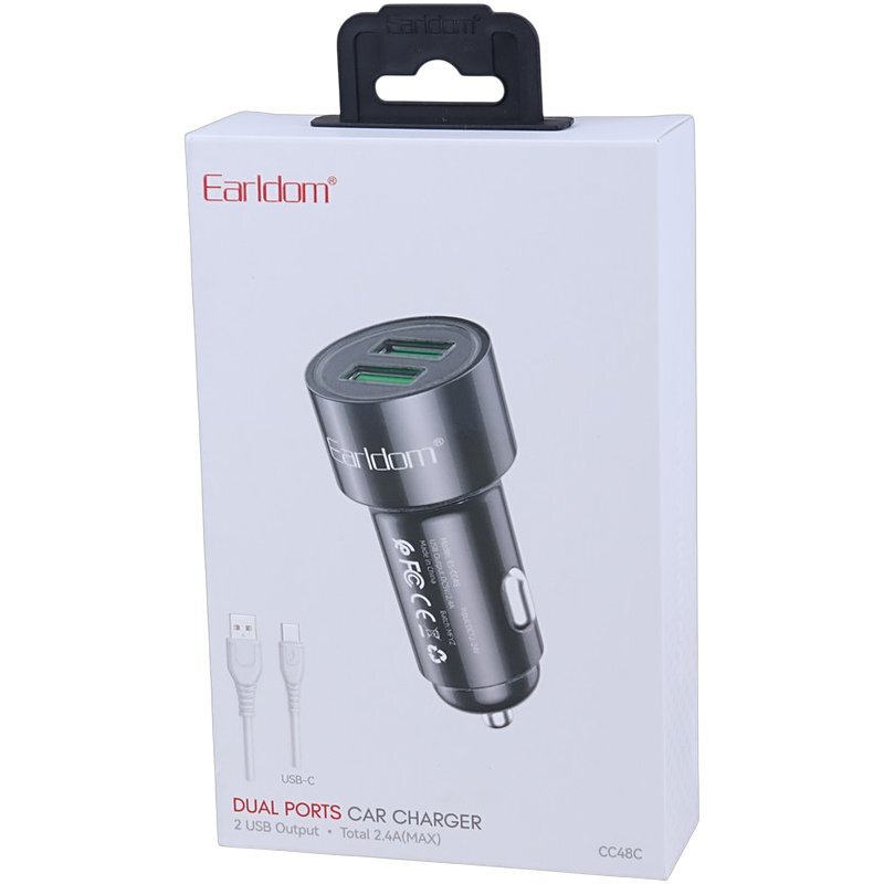 شارژر فندکی 12 وات ارلدام ES-CC48C + کابل تایپ سی - 7