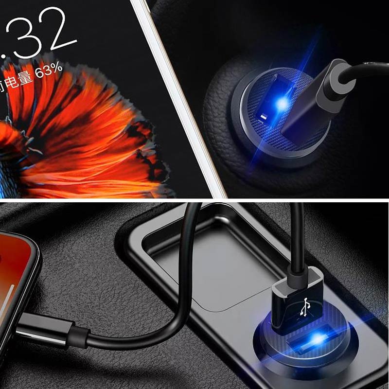 شارژر فندکی 12 وات یسیدو Y29 + کابل میکرو یو اس بی - 6