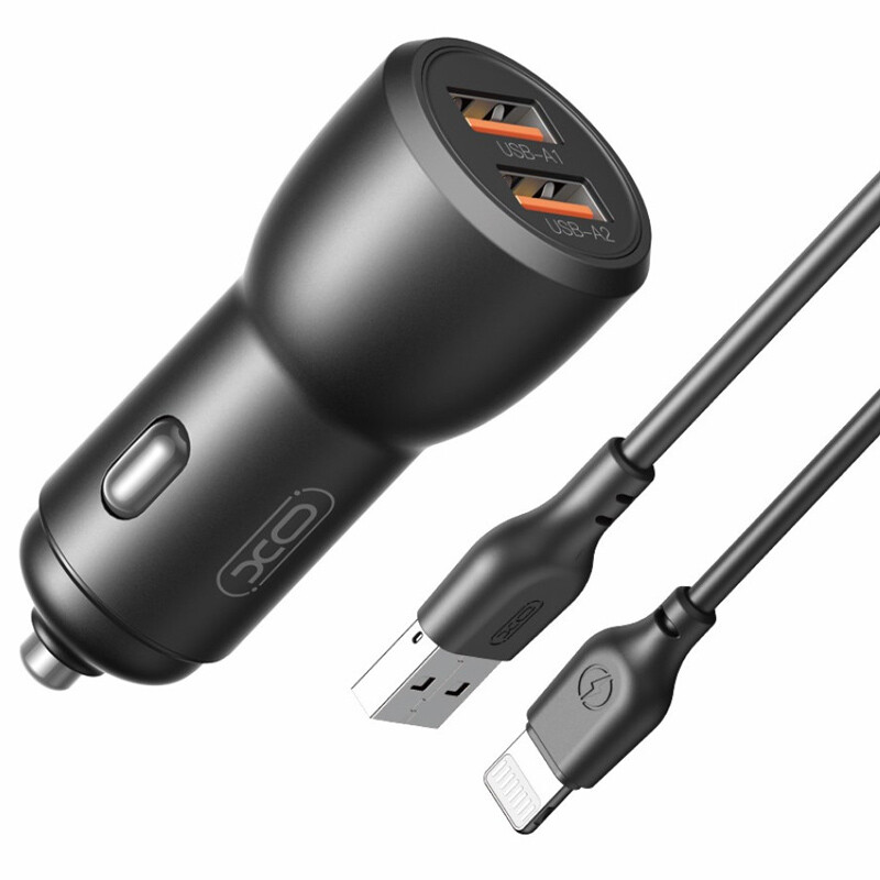 شارژر فندکی 18 وات ایکس او XO-CC55 + کابل آیفونی - 3