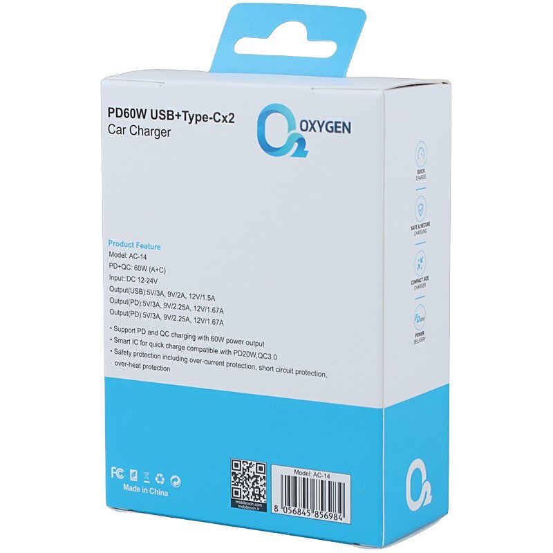شارژر فندکی 60 وات اکسیژن AC-14 - 8