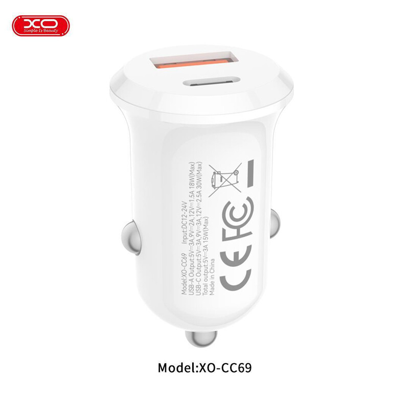 شارژر فندکی 30 وات ایکس او XO-CC69 - 3