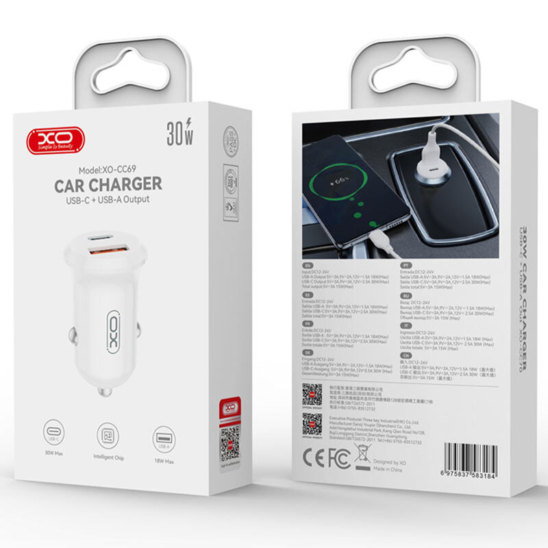 شارژر فندکی 30 وات ایکس او XO-CC69 - 5