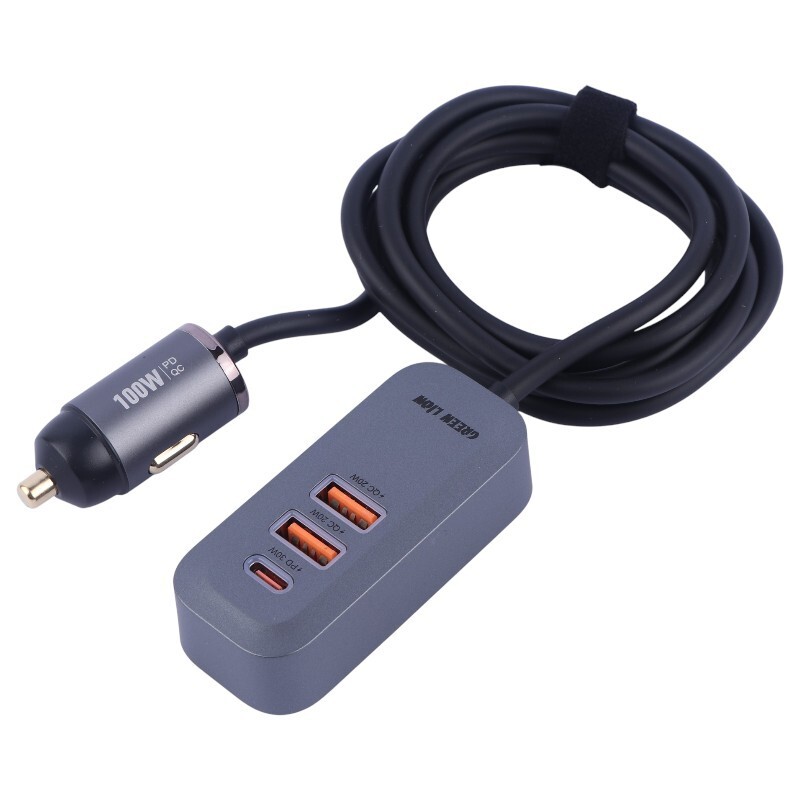 شارژر فندکی 30 وات گرین لاین Triple GL-309 GN100WPDQC - 3