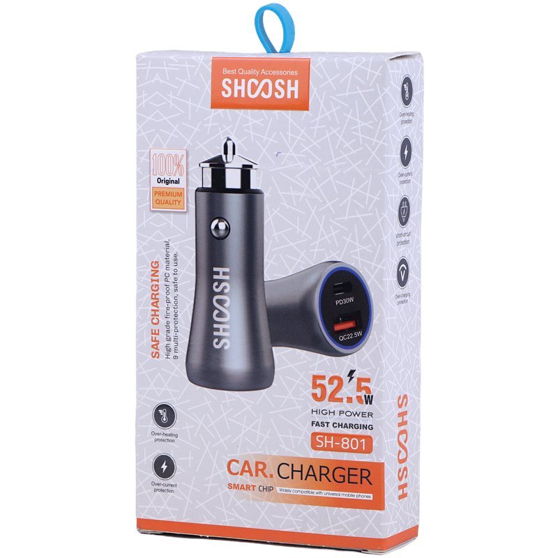 شارژر فندکی 30 وات شوش SH-801 - 6