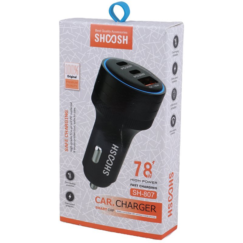 شارژر فندکی 30 وات شوش SH-807 - 6
