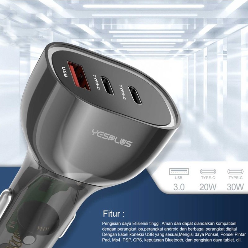 شارژر فندکی 30 وات یس پلاس YS1209 - 3