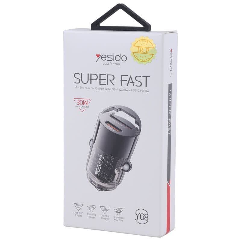 شارژر فندکی 30 وات یسیدو Y68 - 8