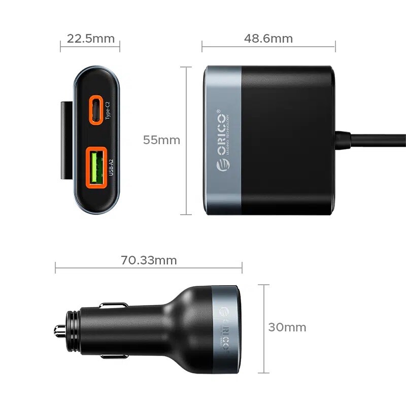 شارژر فندکی 45 وات اوریکو CC-98AC - 5