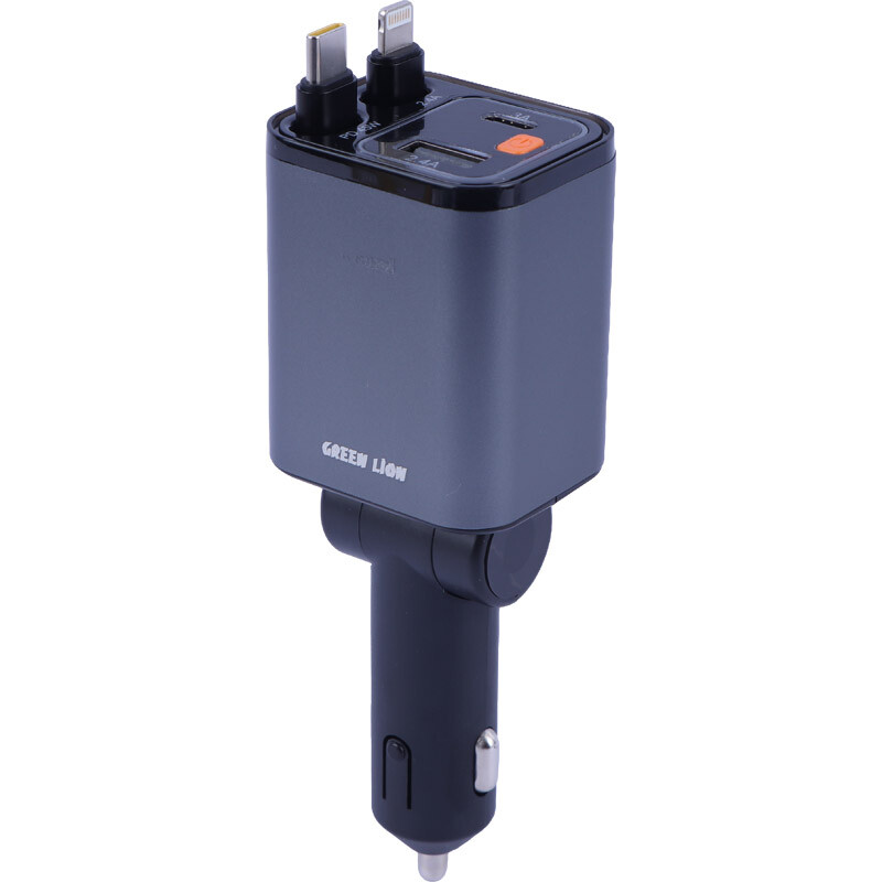 شارژر فندکی 45 وات گرین لاین Retractable GL-CC20 GNRTCC65WGY - 2