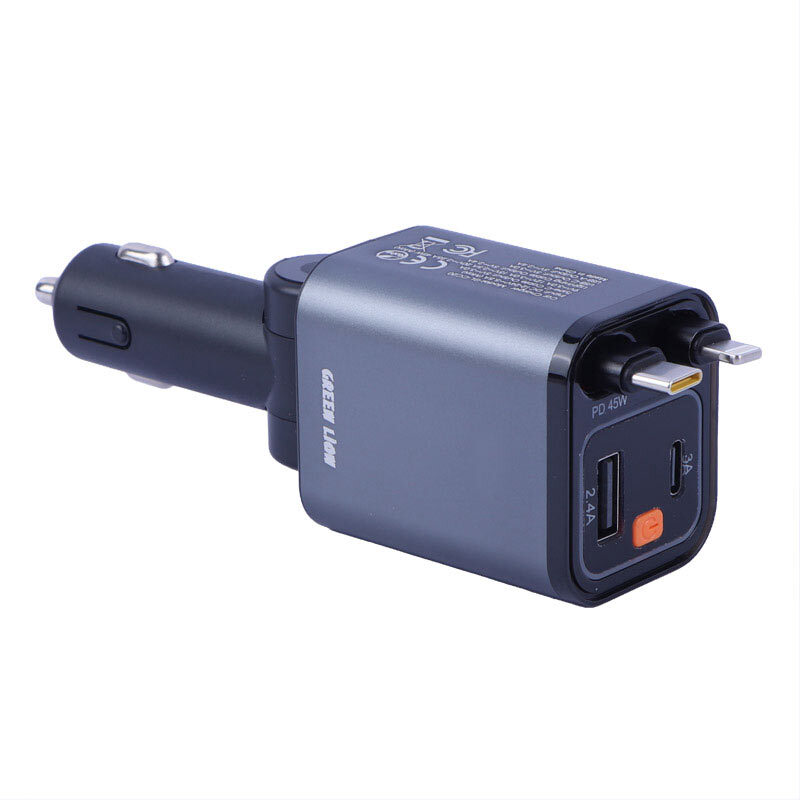شارژر فندکی 45 وات گرین لاین Retractable GL-CC20 GNRTCC65WGY - 3