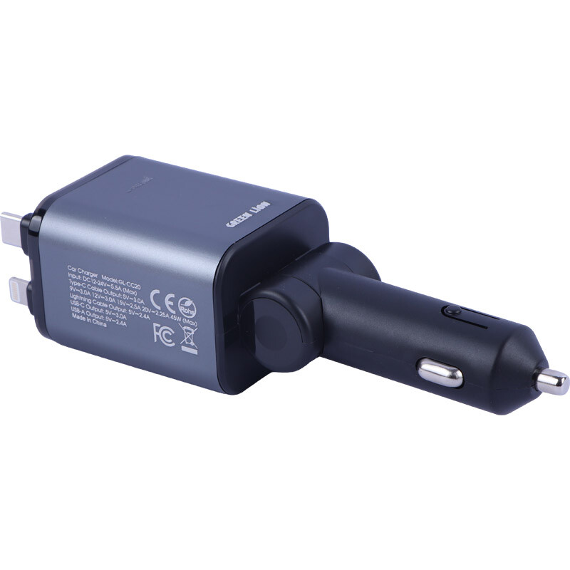 شارژر فندکی 45 وات گرین لاین Retractable GL-CC20 GNRTCC65WGY - 4