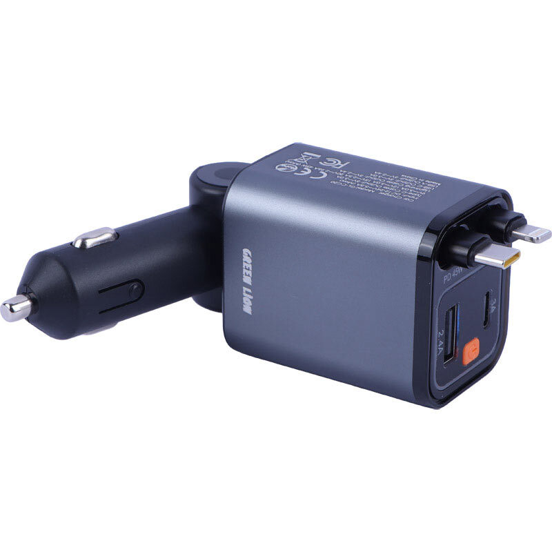 شارژر فندکی 45 وات گرین لاین Retractable GL-CC20 GNRTCC65WGY - 7