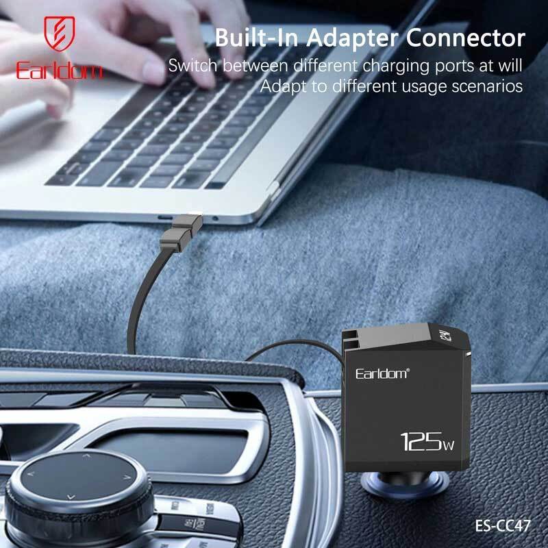 شارژر فندکی 65 وات ارلدام ES-CC47 - 7