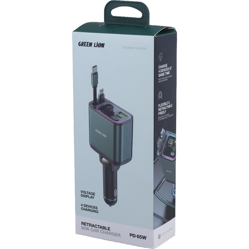 شارژر فندکی 90 وات گرین لاین GL-CC8 GNRCC90WGN - 2