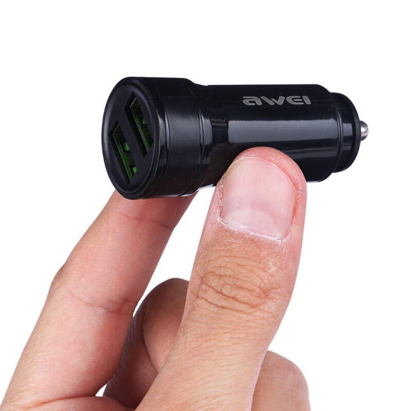 شارژر فندکی فست شارژ Awei C-830 2.4A 12W - 4
