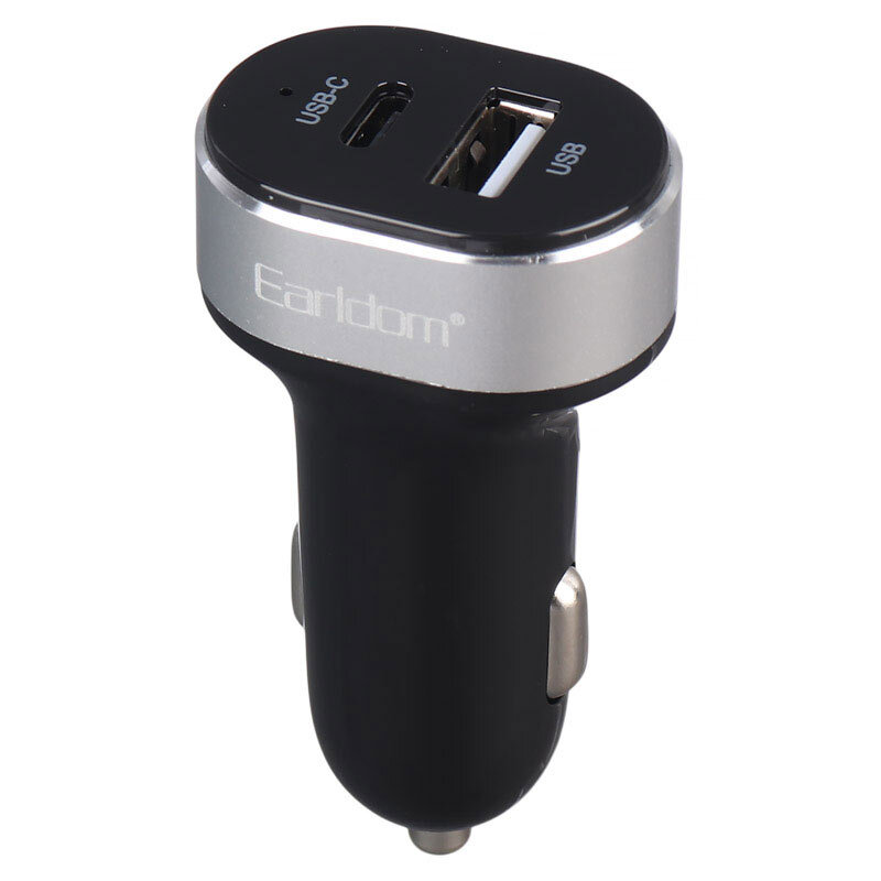 شارژر فندکی فست شارژ Earldom ES-CC14 2.4A QC3.0 PD 12W + کابل تبدیل تایپ سی - 5