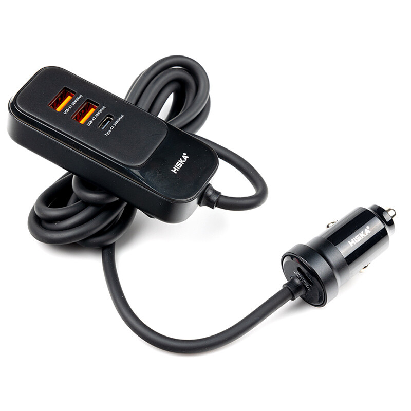 شارژر فندکی فست شارژ Hiska HCC-327 QC3.0 PD 30W - 3