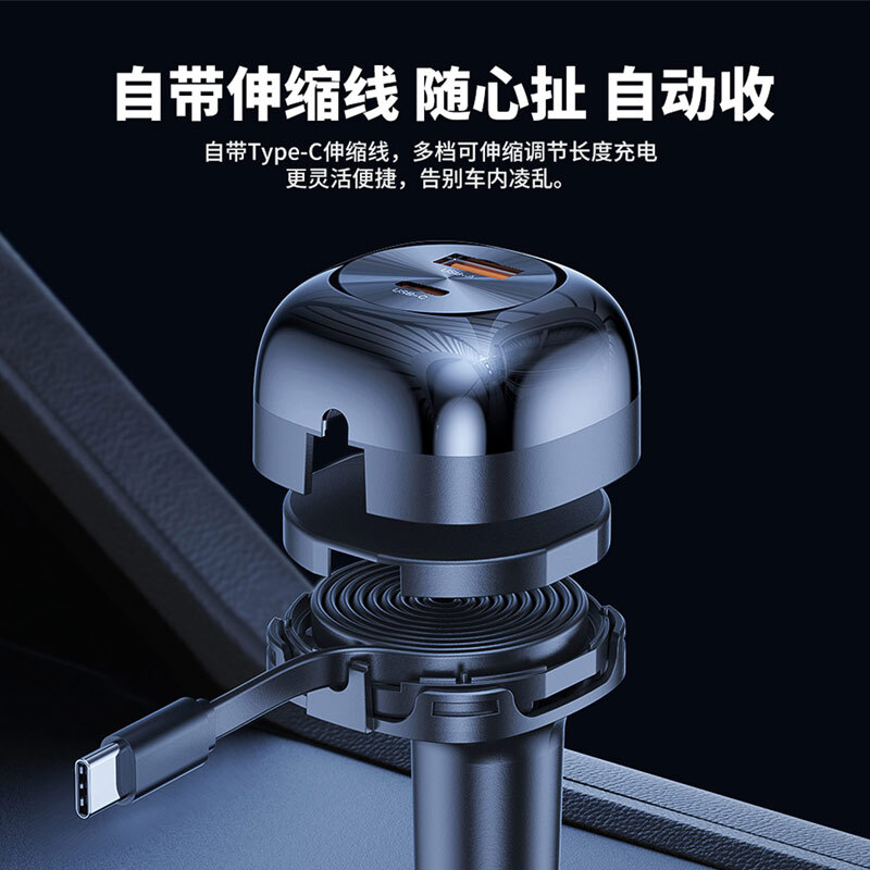 شارژر فندکی فست شارژ Hiska HCC-336 3A QC3.0 PD 45W - 6