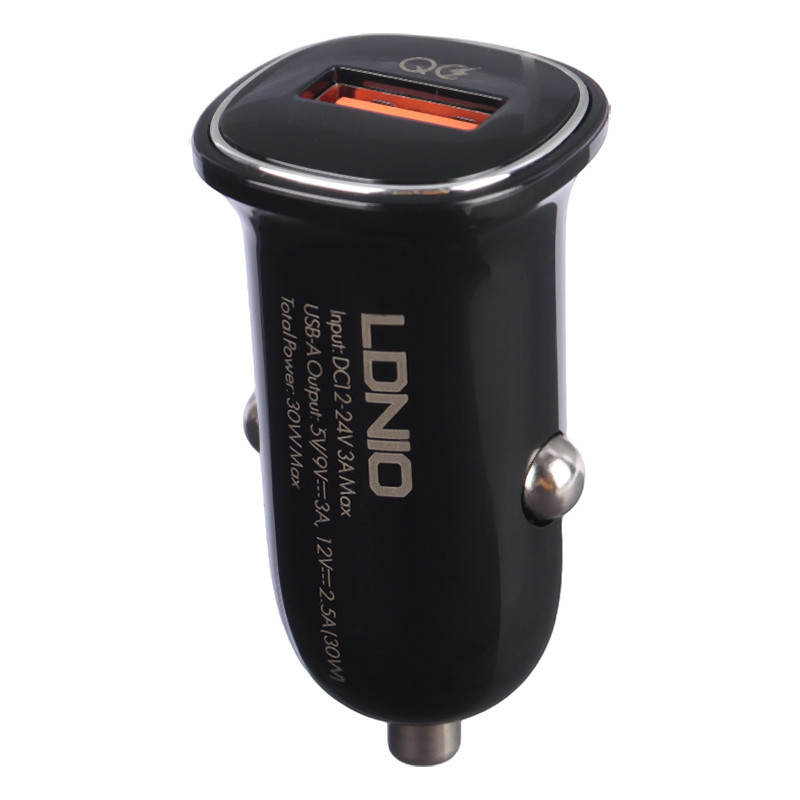 شارژر فندکی فست شارژ Ldnio C105 3A QC3.0 30W + کابل تایپ سی - 3