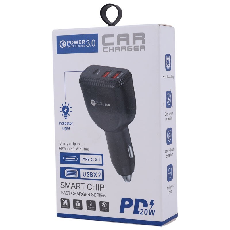 شارژر فندکی فست شارژ LDO-R70 QC3.0 PD 27W - 5