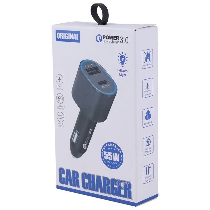 شارژر فندکی فست شارژ R80 QC3.0 PD 45W - 6