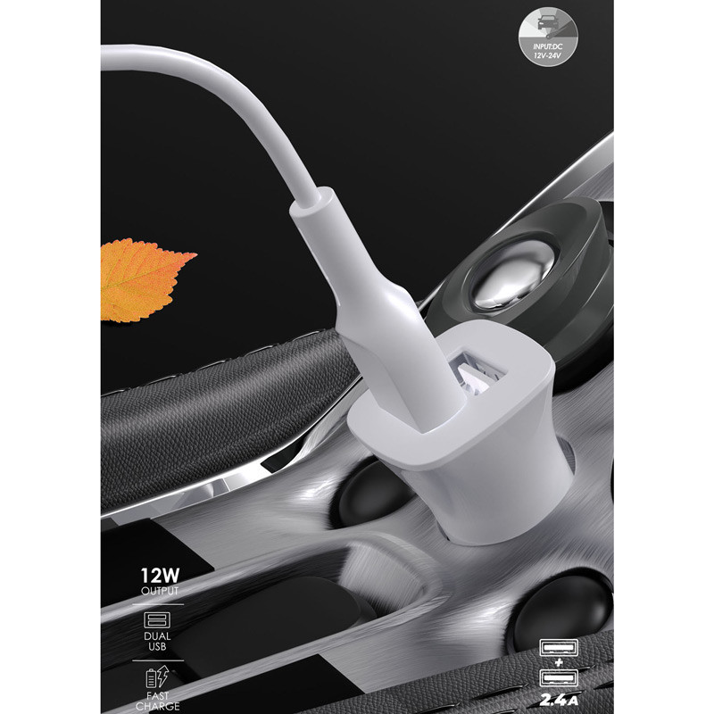شارژر فندکی فست شارژ Sky Dolphin SZ08 2.4A 12W شرینک - 4