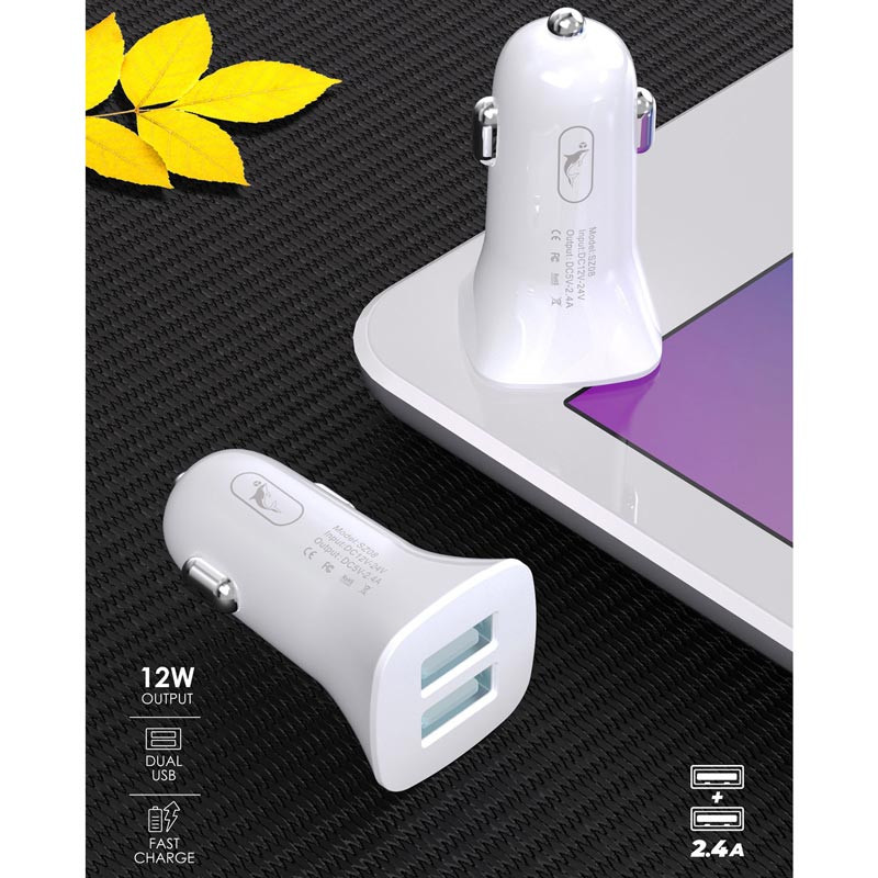 شارژر فندکی فست شارژ Sky Dolphin SZ08 2.4A 12W شرینک - 5
