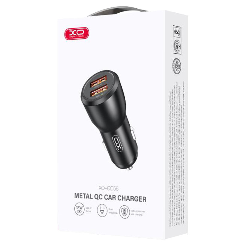 شارژر فندکی فست شارژ XO XO-CC55 3A 18W - 6