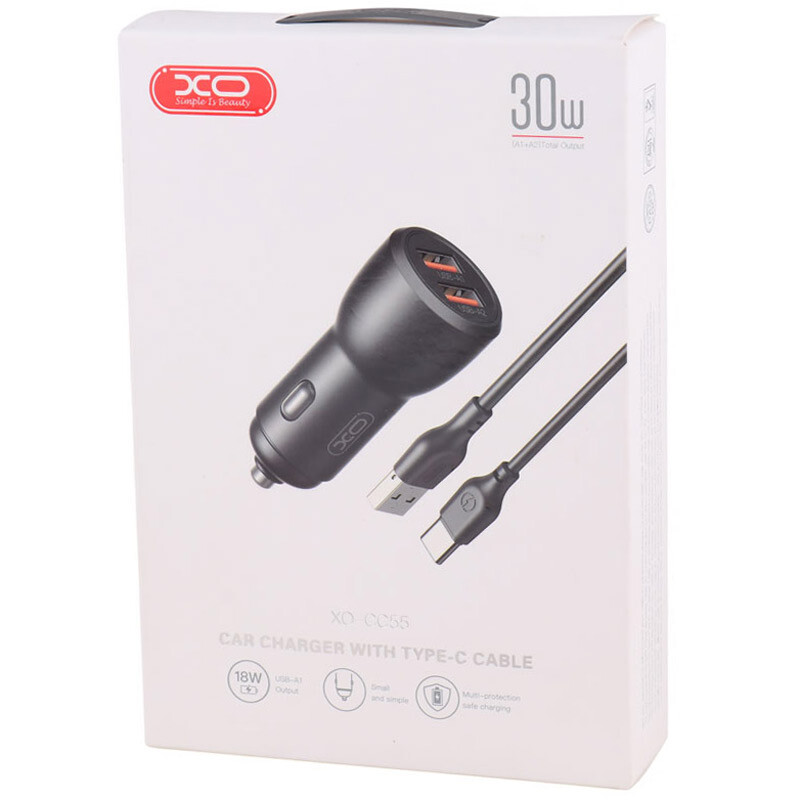 شارژر فندکی فست شارژ XO XO-CC55 3A 18W + کابل تایپ سی - 8