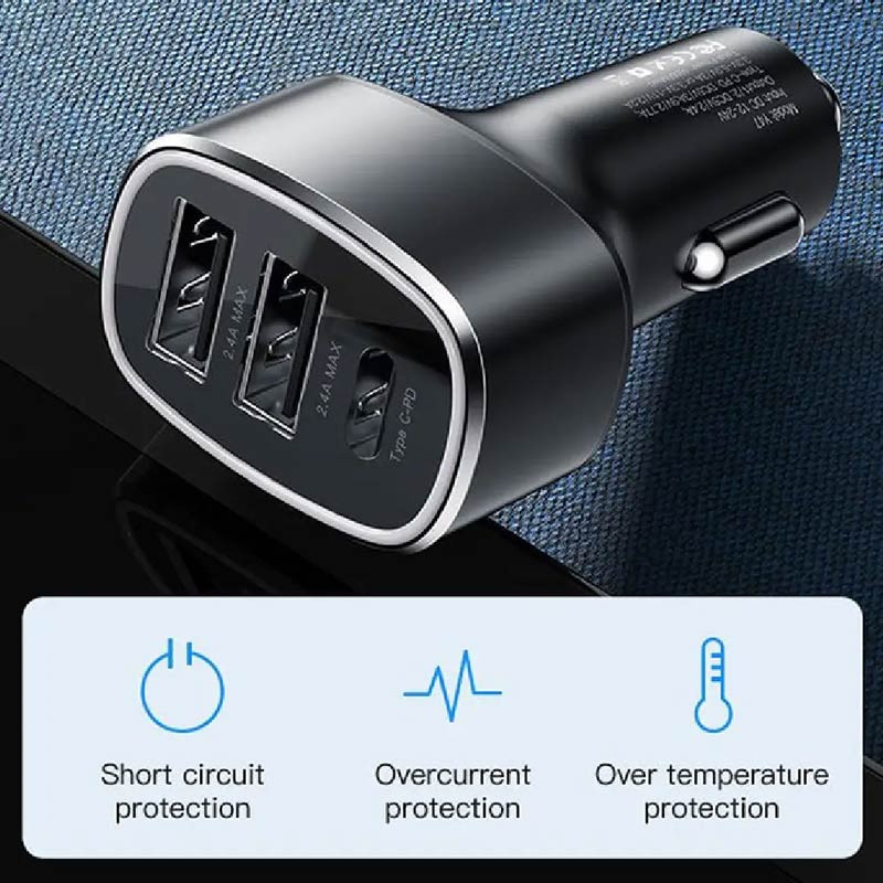 شارژر فندکی فست شارژ Yesido Y47 QC3.0 PD 3A 49W - 4