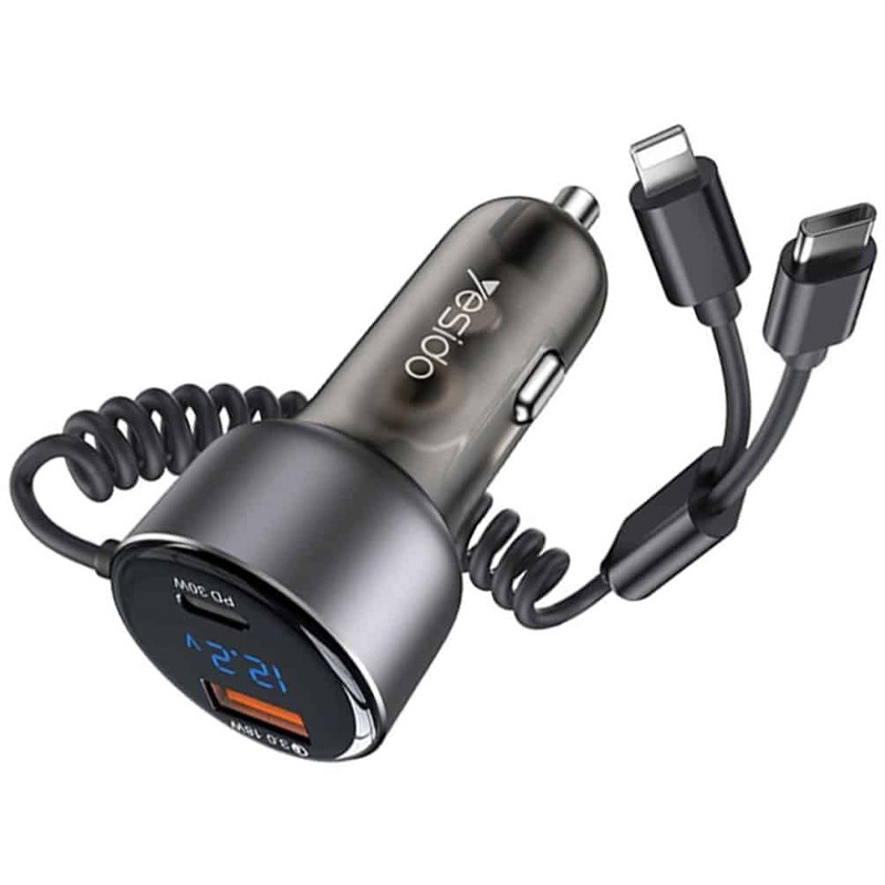 شارژر فندکی فست شارژ Yesido Y58 3A QC3.0 PD 60W - 3