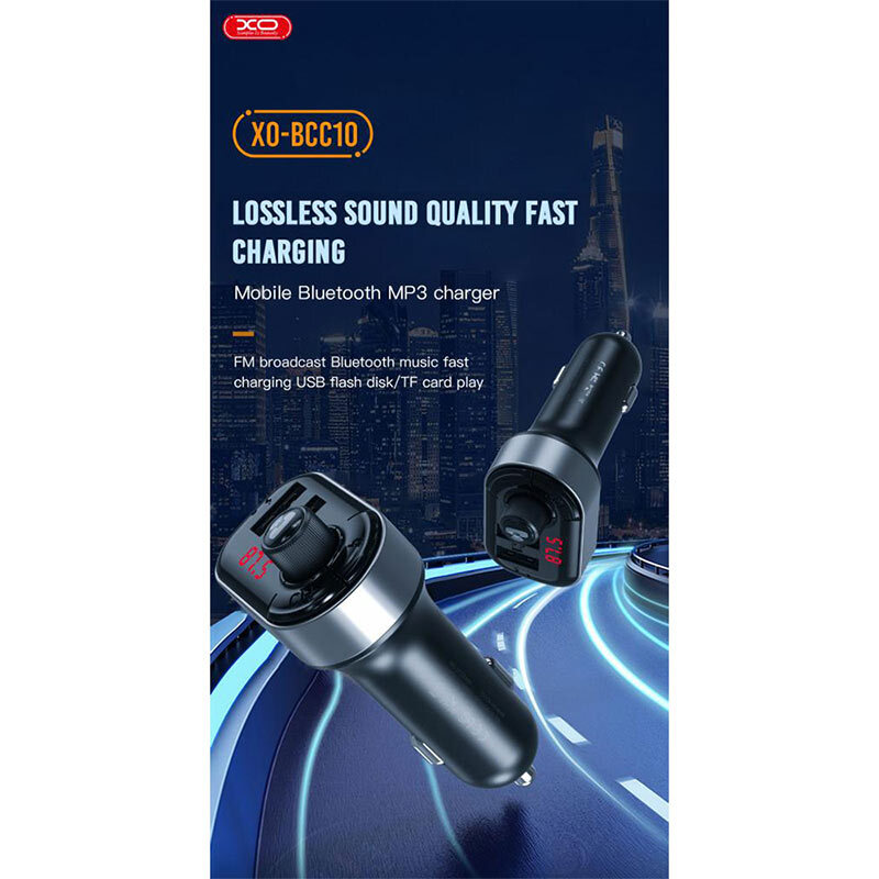 شارژر فندکی و اف ام پلیر بلوتوثی 15.5 وات ایکس او XO-BCC10 - 6