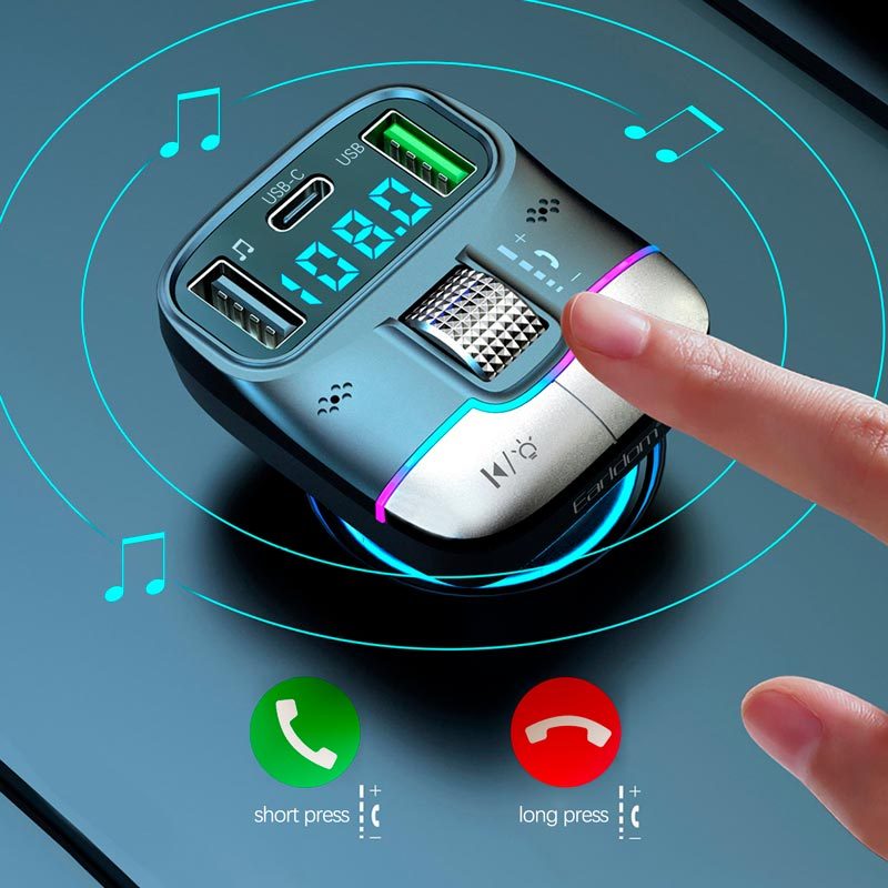 شارژر فندکی و اف ام پلیر بلوتوثی 25 وات ارلدام ET-M100 - 4