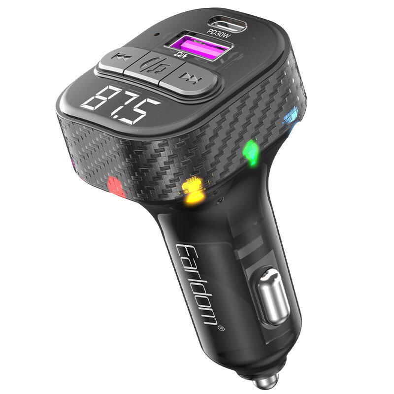 شارژر فندکی و اف ام پلیر بلوتوثی 30 وات ارلدام ET-M107 - 2