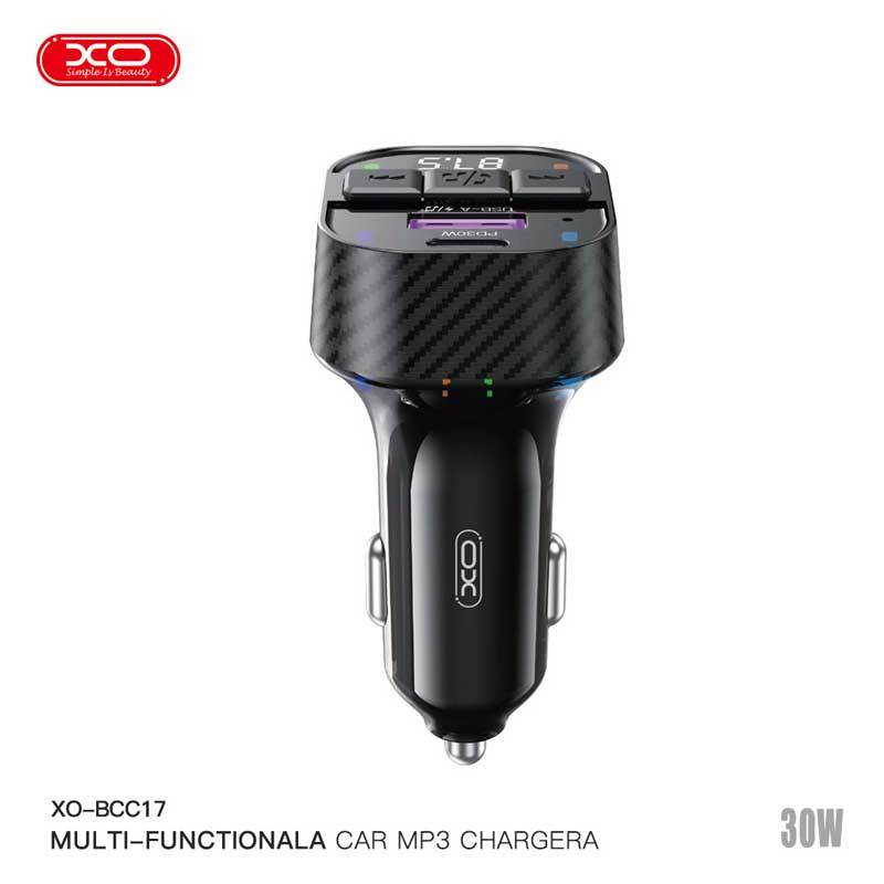 شارژر فندکی و اف ام پلیر بلوتوثی 30 وات ایکس او XO-BCC17 - 3