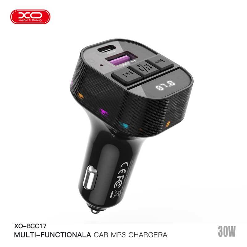 شارژر فندکی و اف ام پلیر بلوتوثی 30 وات ایکس او XO-BCC17 - 4