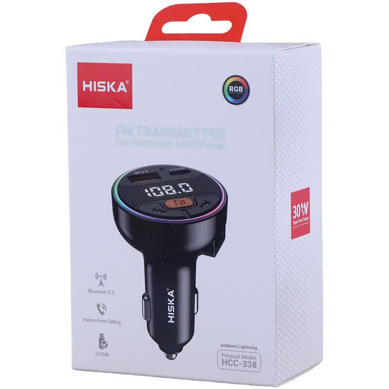 شارژر فندکی و اف ام پلیر بلوتوثی 30 وات هیسکا HCC-338 - 6