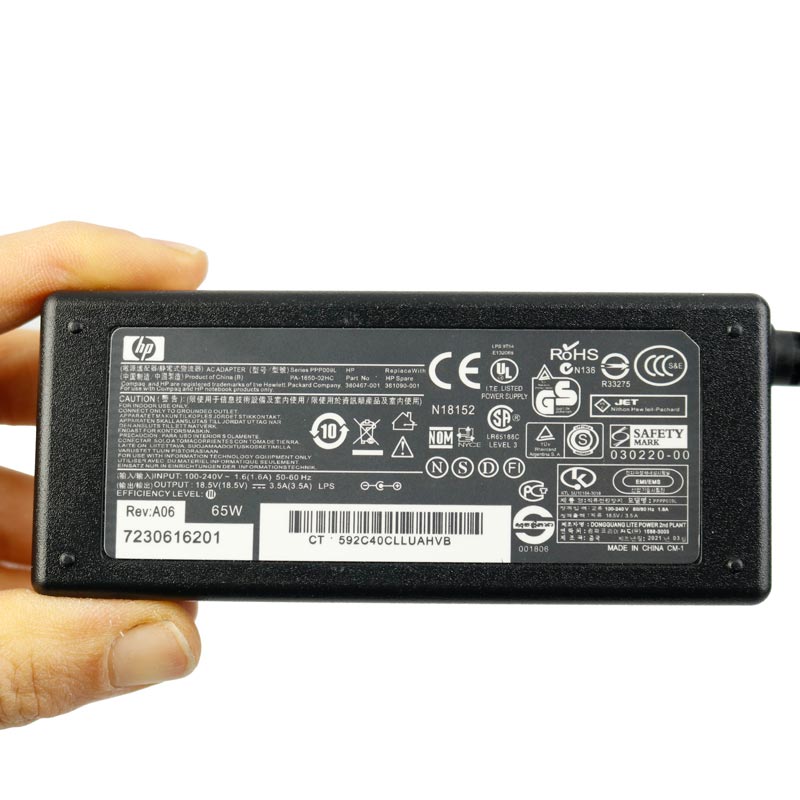 شارژر لپ تاپ سر زرد HP 18.5V 3.5A - 3