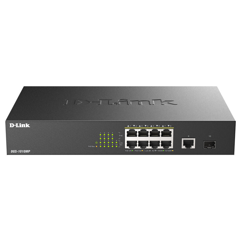 سوییچ 10 پورت POE دی لینک DGS-1010MP
