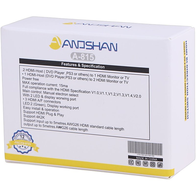 سوییچ 2 پورت HDMI آنوشان A-815 - 7