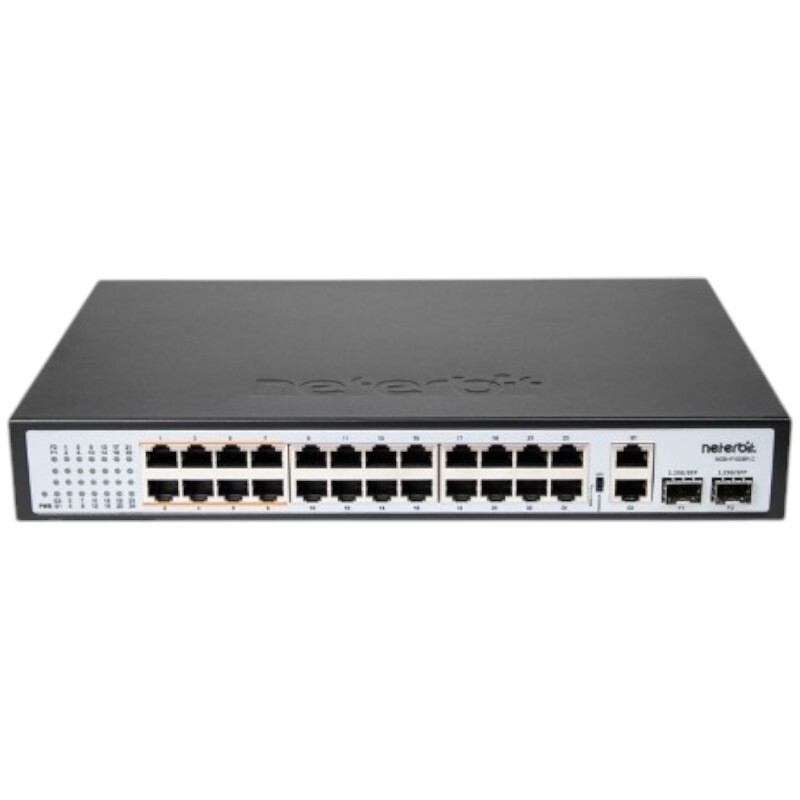 سوییچ 28 پورت POE نتربیت NGS-F1028P-C - 3