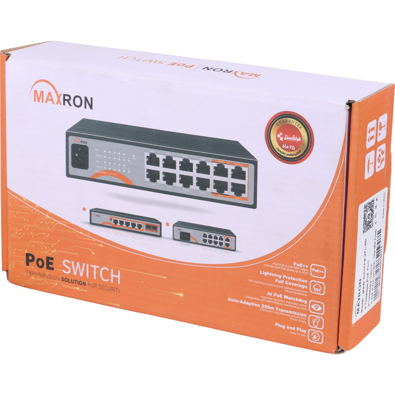 سوییچ 4 پورت POE مکسرون MSW-3004FPB-2FL-65I - 2