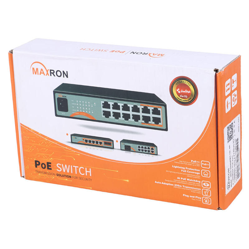 سوییچ 4 پورت POE مکسرون MSW-3204GPBH-1GL-65I - 2
